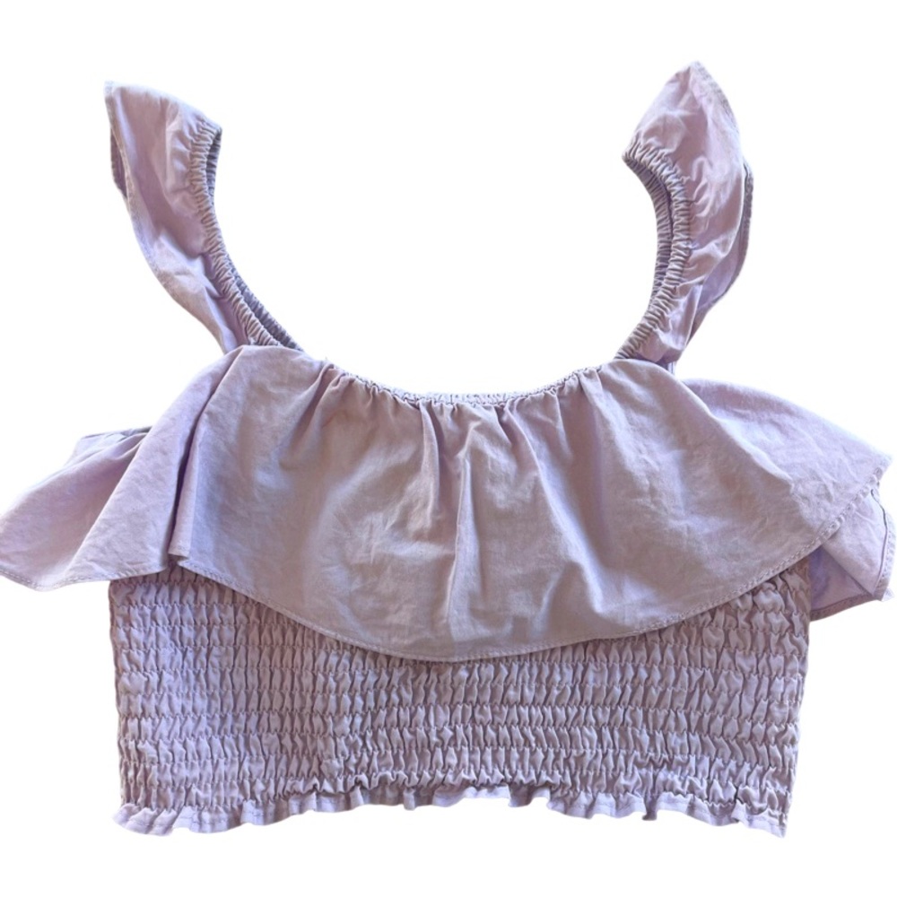 Lavender ruffle smock top. 9